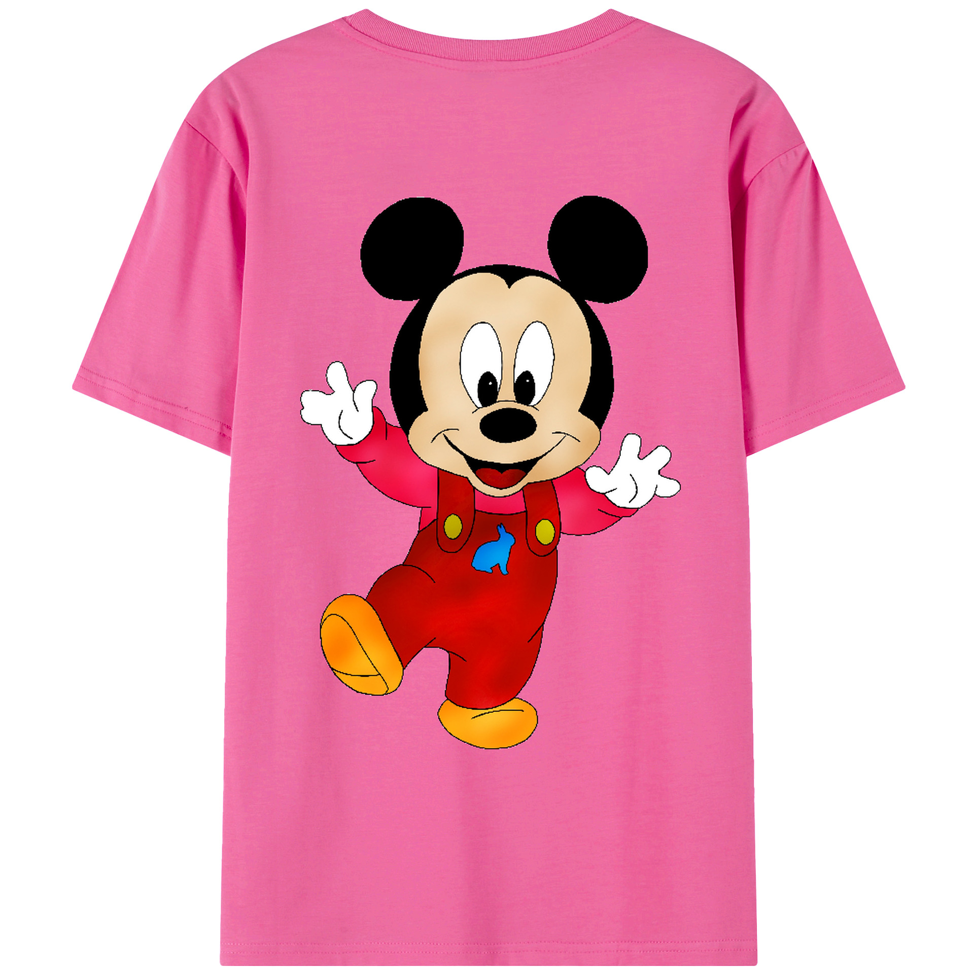 （画像用） ミッキーマウス Mickey Mouse レディース半袖Tシャツ(バックプリント)